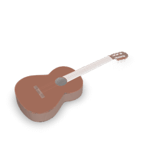 Acoustic Guitar Simple 3D Model