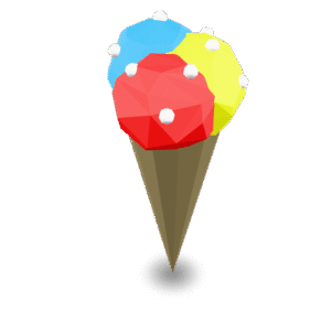 Low Poly Ice Cream 3D Model