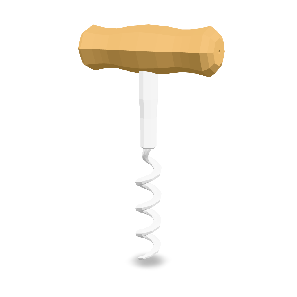 Stylized Corkscrew Opener 3D Model
