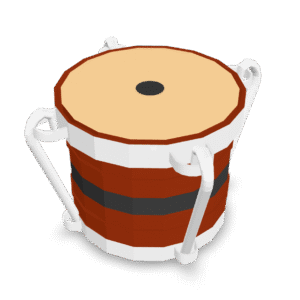 Stylized Lowpoly Drum 3D Model