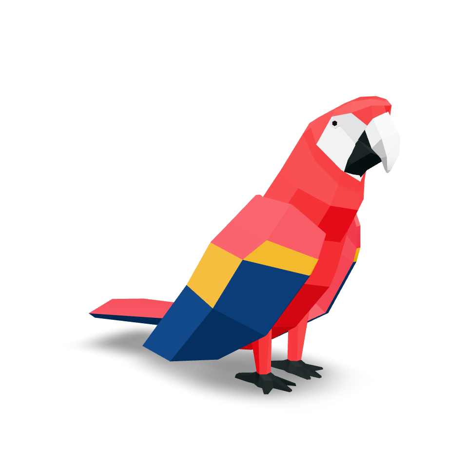Low Poly Macaw 3D Model