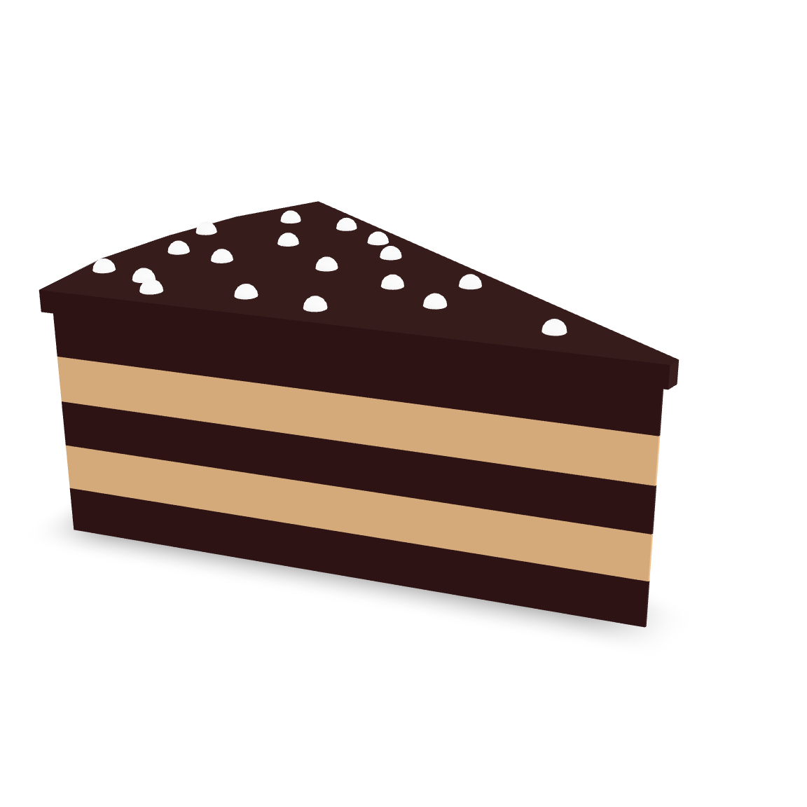 Chocolate Layer Cake 3D Model