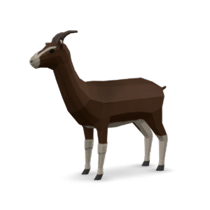 Low Poly Antelope 3D Model