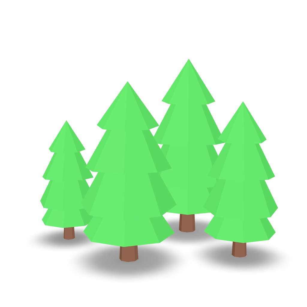 Low Poly Trees 3D Model