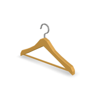 Wooden Clothes Hanger 3D Model