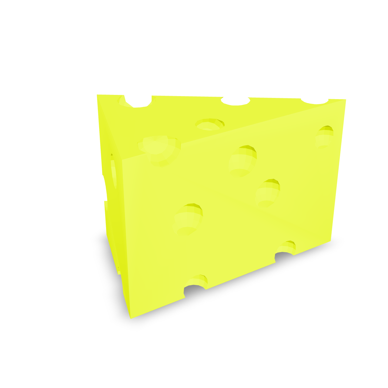 Swiss Cheese Wedge 3D Model
