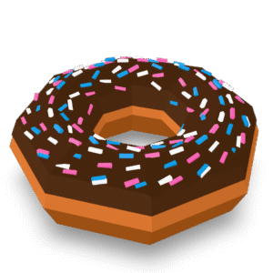 Low Poly Donut 3D Model