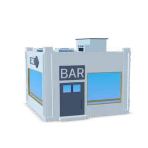 Stylized City Bar 3D Model