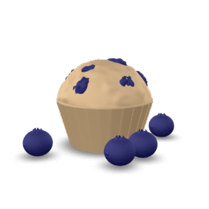 Blueberry Muffin Treat 3D Model