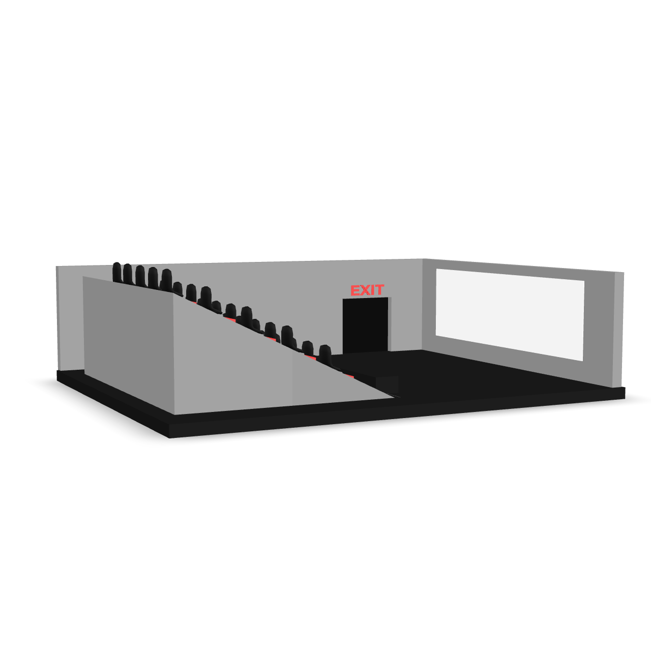 Movie Theater Interior 3D Model