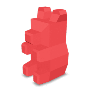 Blocky Gummy Bear 3D Model