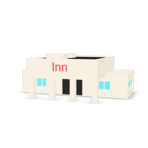 Voxel Style Inn 3D Model