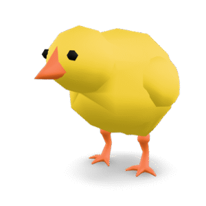 Low Poly Chick 3D Model