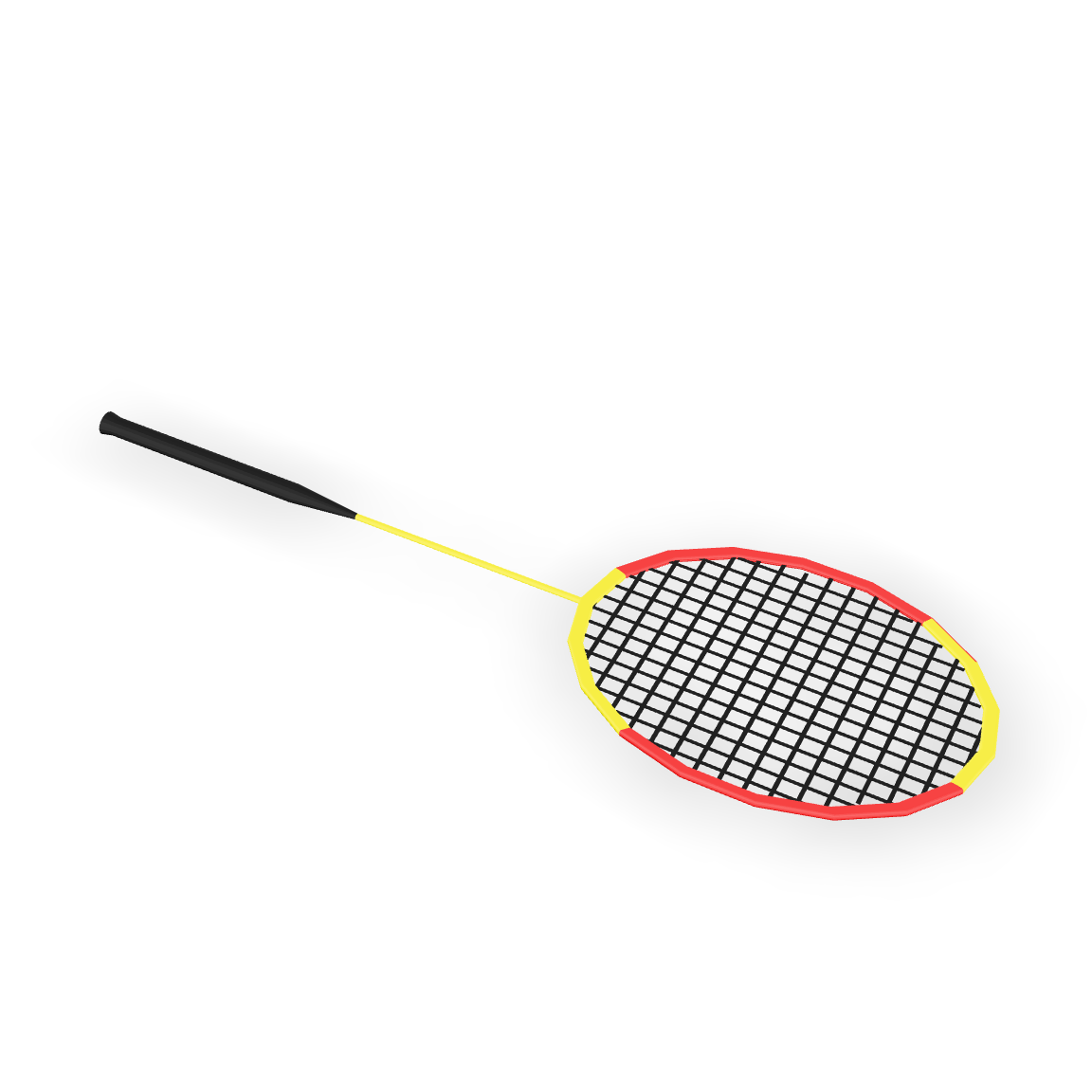 Badminton Racket 3D Model