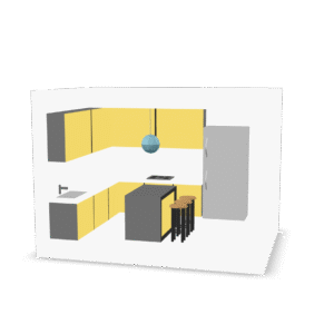 Minimalist Kitchen Interior 3D Model