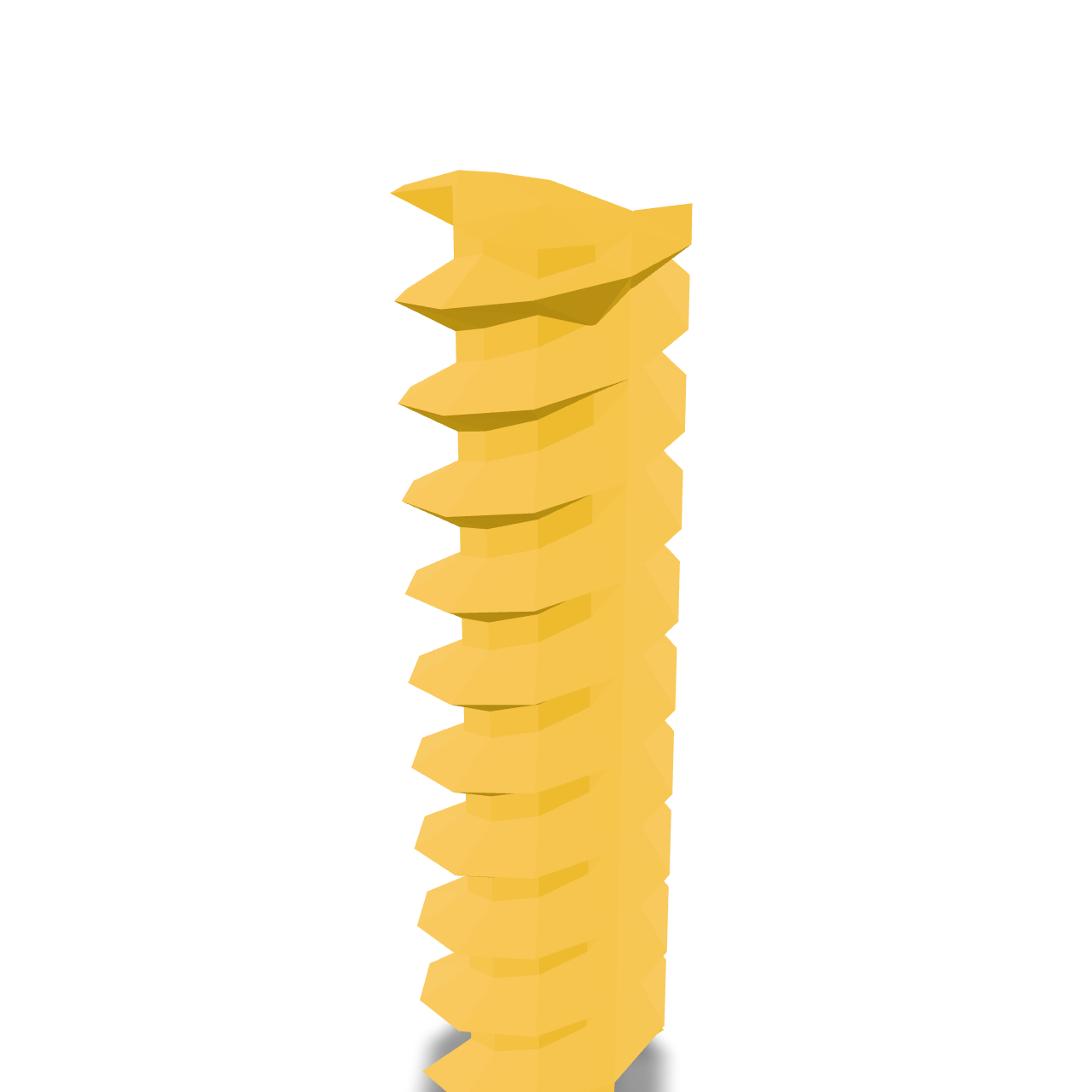 Geometric Pasta Shape 3D Model