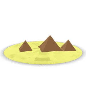 Low Poly Pyramids 3D Model