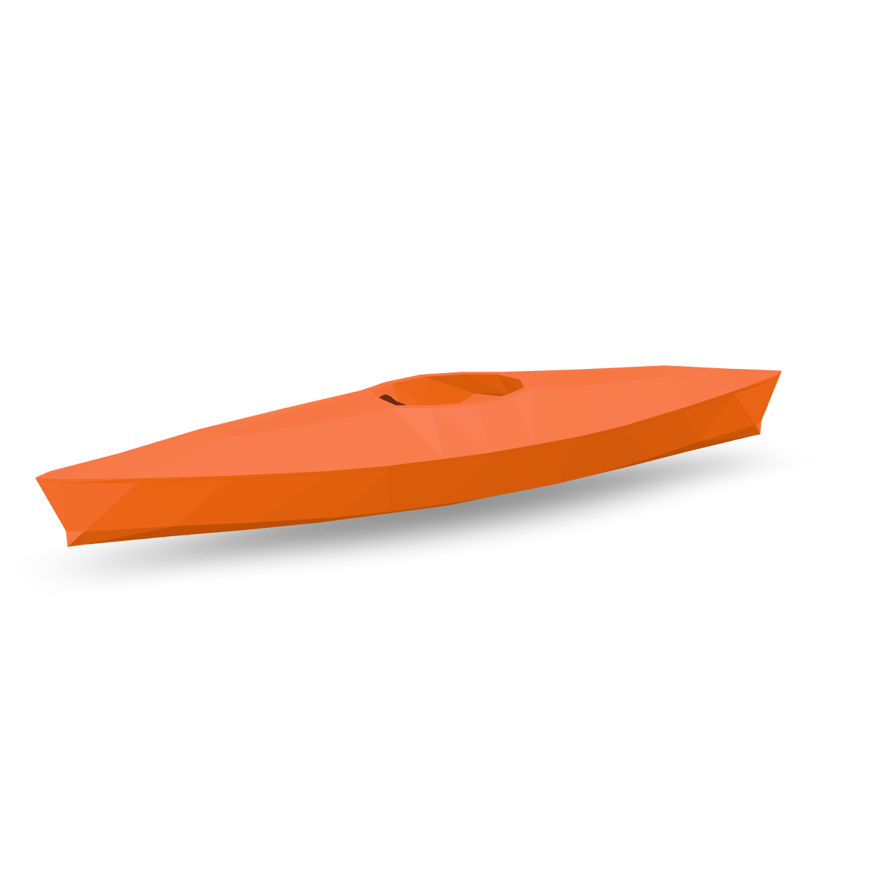 Low Poly Kayak 3D Model