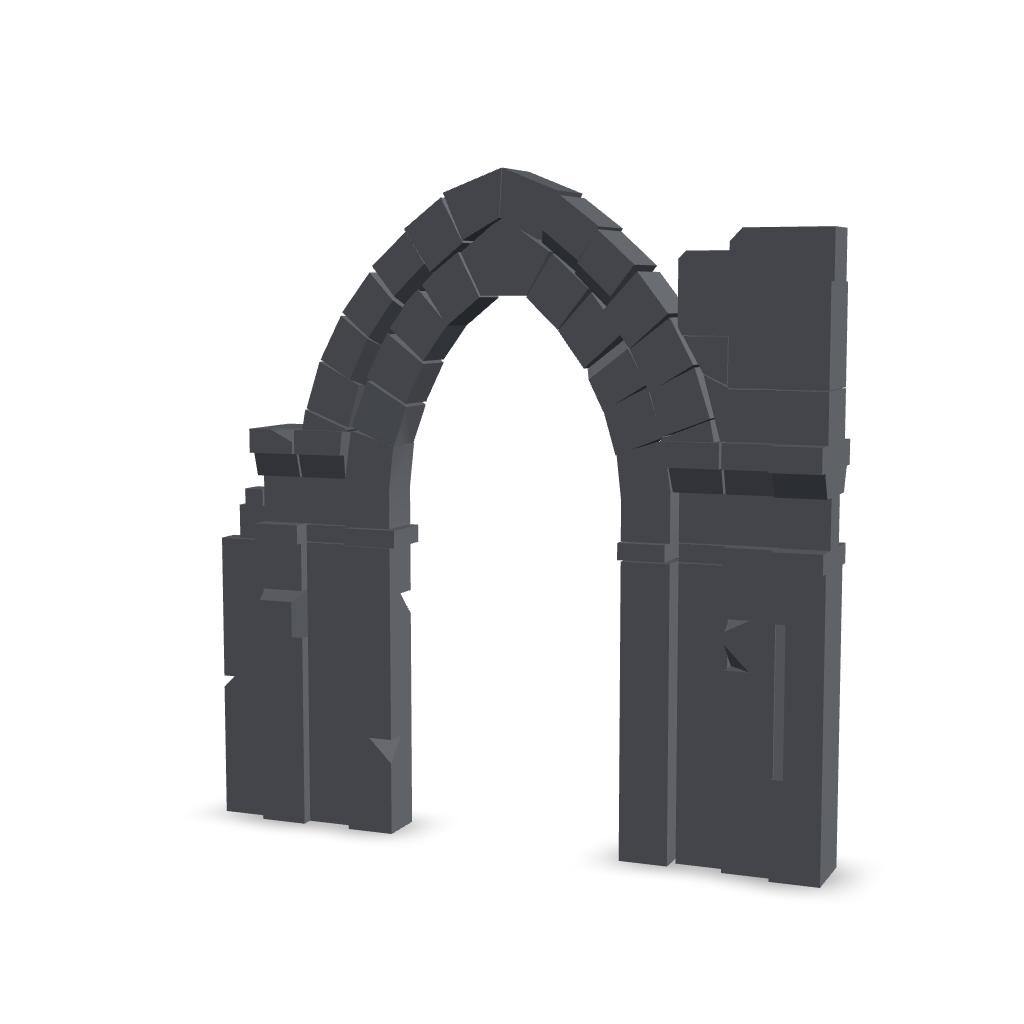 Ruined Stone Archway 3D Model