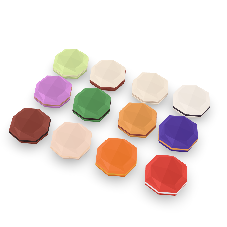 Low Poly Macarons 3D Model