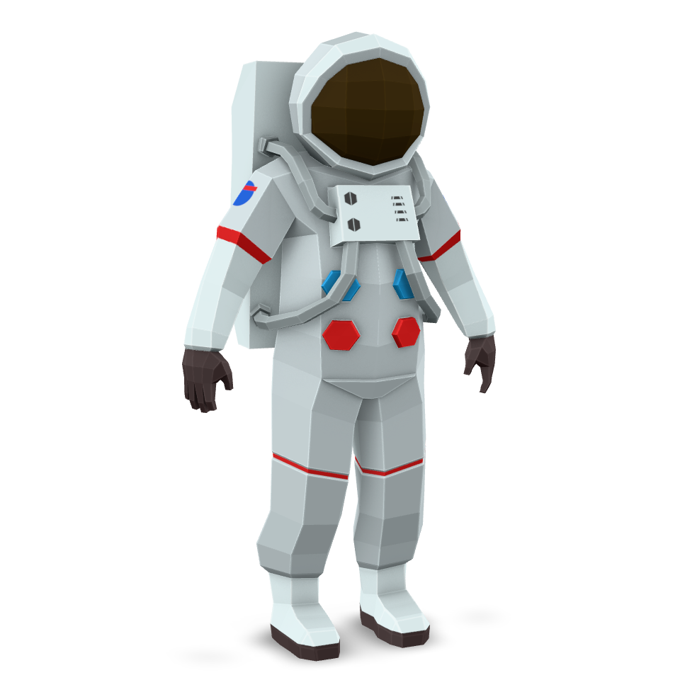 Low Poly Astronaut 3D Model