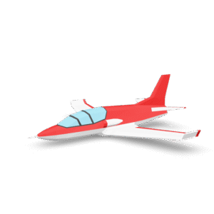 Low Poly Jet 3D Model