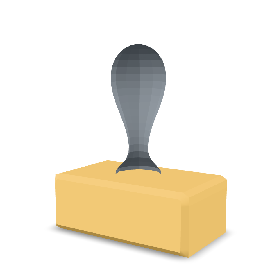 Simple Rubber Stamp 3D Model