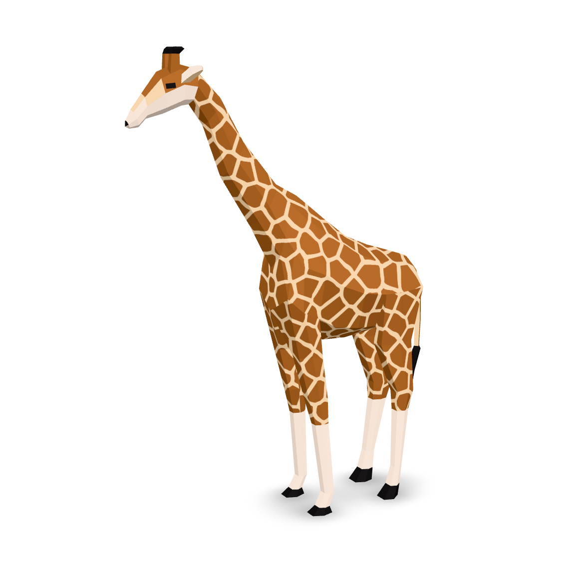 Low Poly Giraffe 3D Model