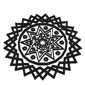 Geometric Starburst Mandala 3D Model