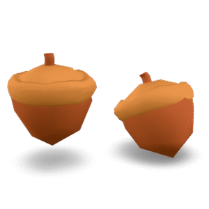 Stylized Acorn Duo 3D Model