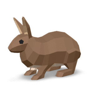 Low Poly Rabbit 3D Model