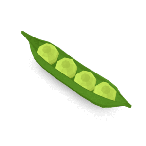 Low Poly Peas 3D Model