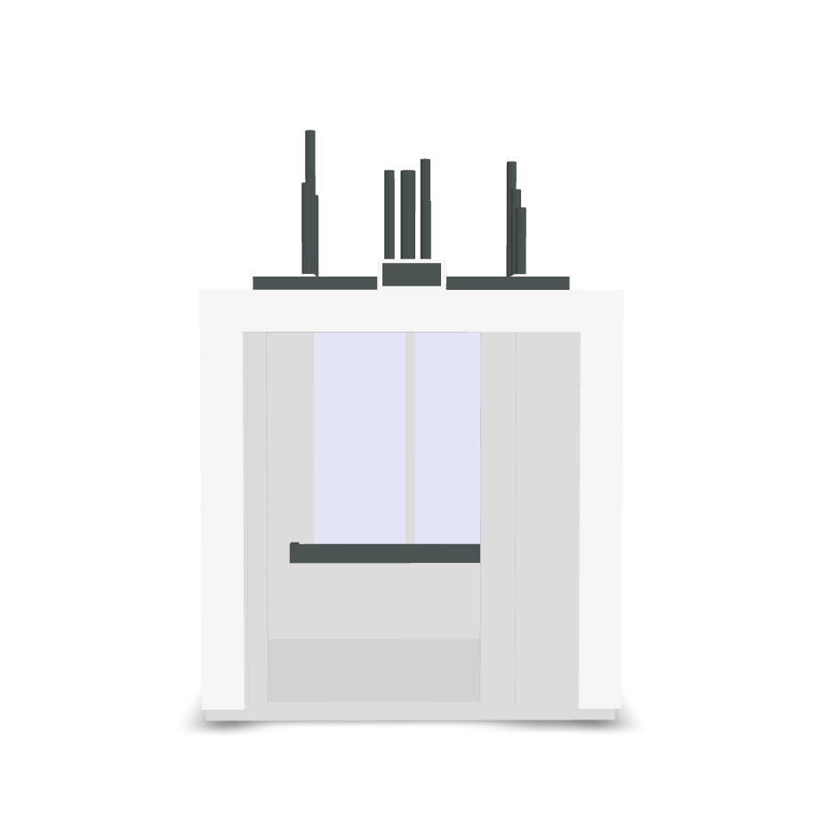Modernist Building Facade 3D Model