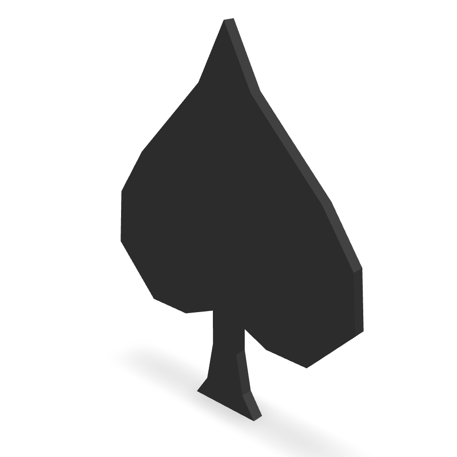 Simple Spade Icon 3D Model