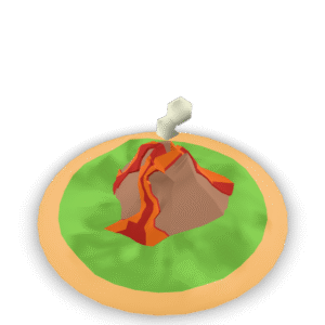Low Poly Volcano 3D Model
