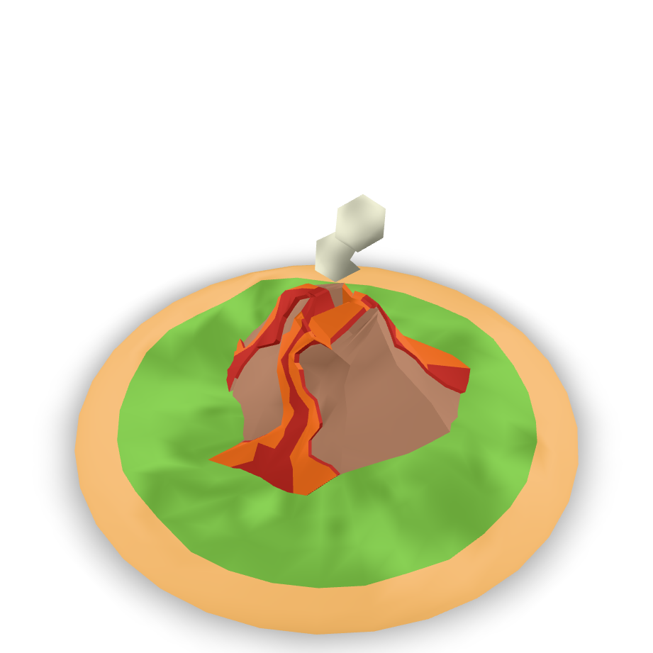 Low Poly Volcano 3D Model