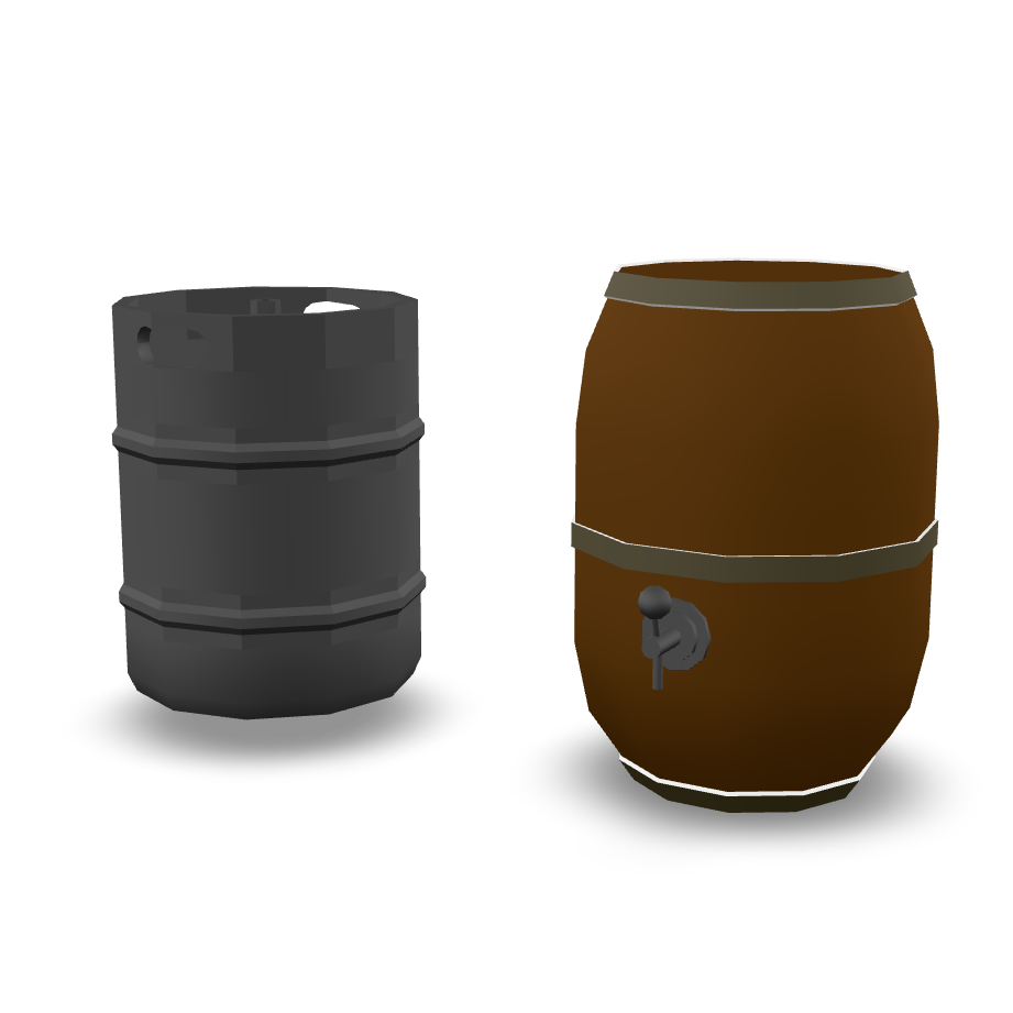 Simple Barrel Set 3D Model
