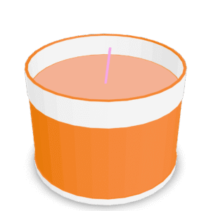 Stylized Orange Candle 3D Model