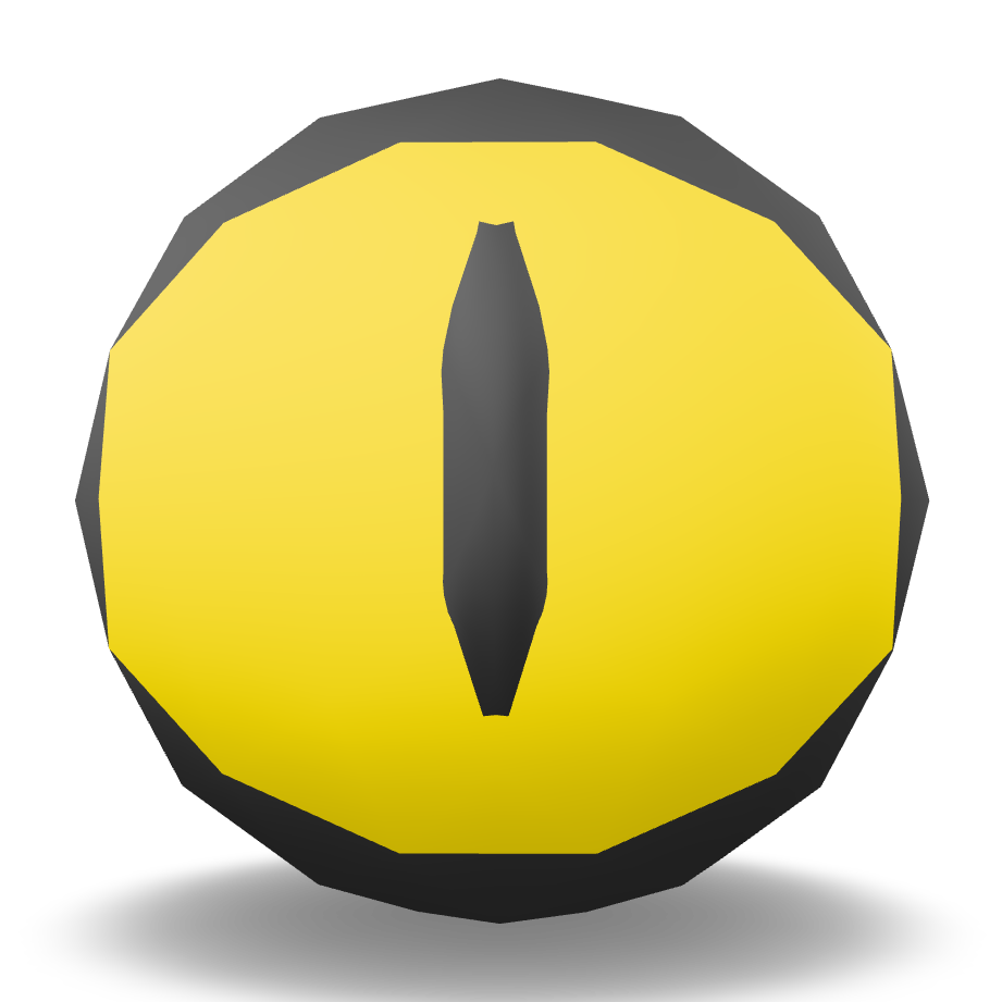 Stylized Yellow Eye 3D Model