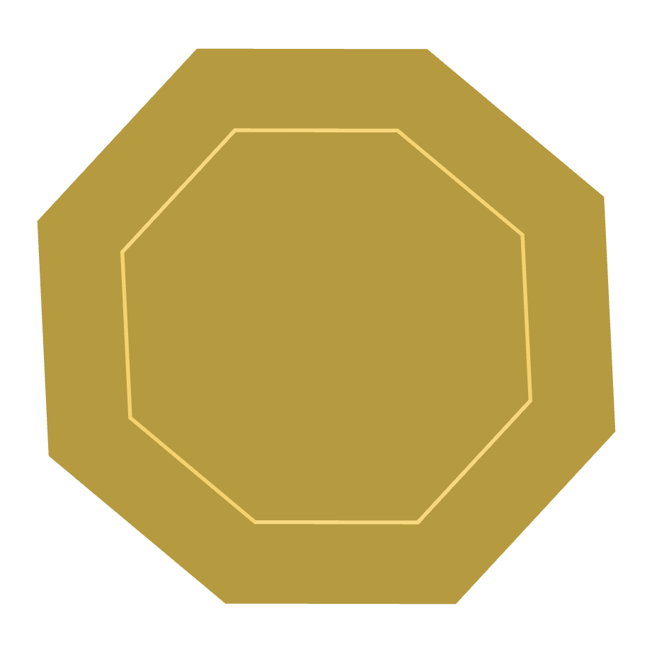 Golden Octagon Plate 3D Model