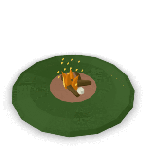 Low Poly Campfire 3D Model