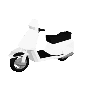 Low Poly Scooter 3D Model