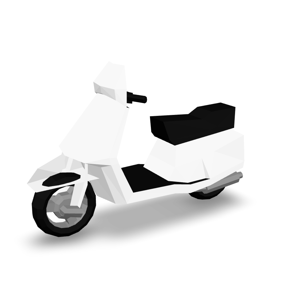 Low Poly Scooter 3D Model