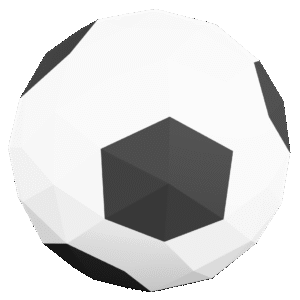 Low Poly Soccerball 3D Model