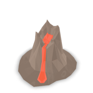 Low Poly Volcano 3D Model