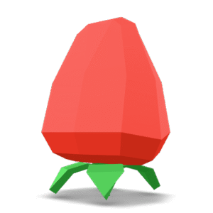 Low Poly Strawberry 3D Model