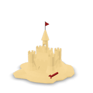 Simple Sandcastle Scene 3D Model