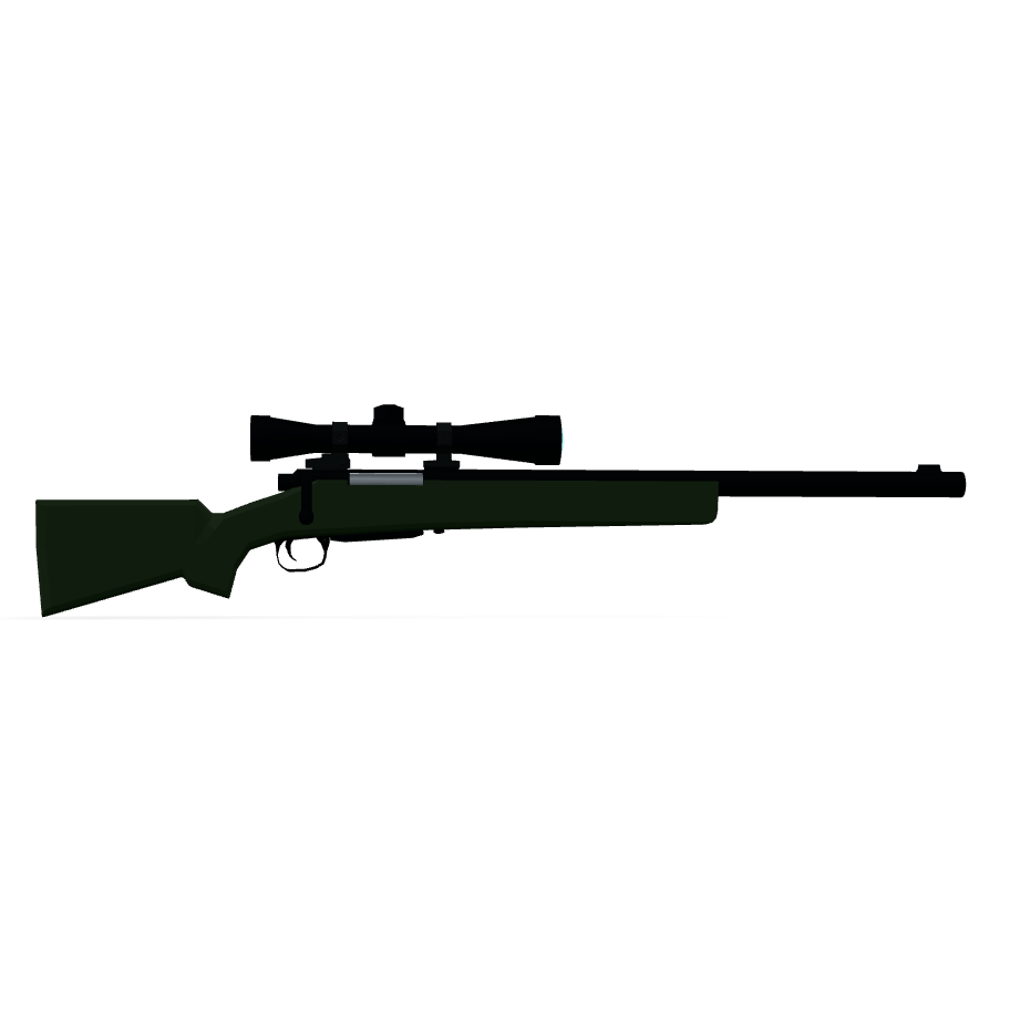Rifle with Scope 3D Model