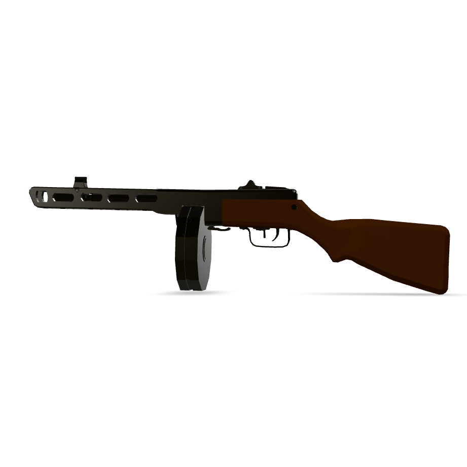 PPSh-41 Submachine Gun 3D Model