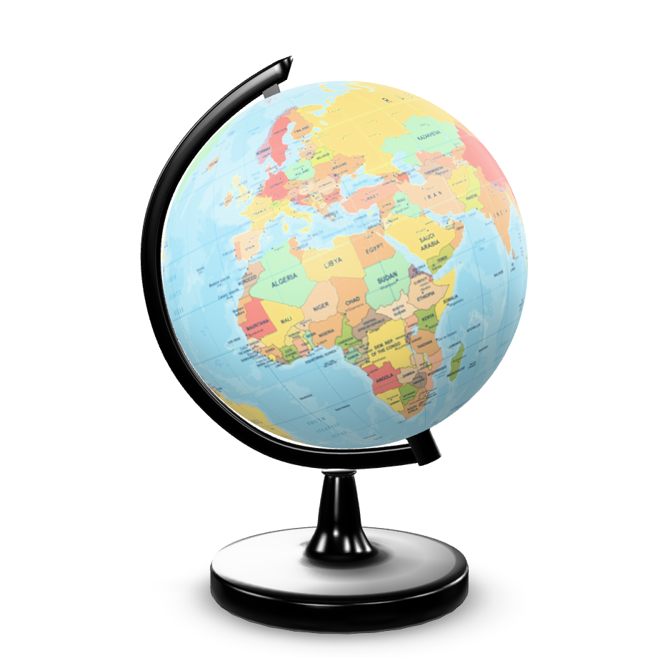 Detailed World Globe 3D Model